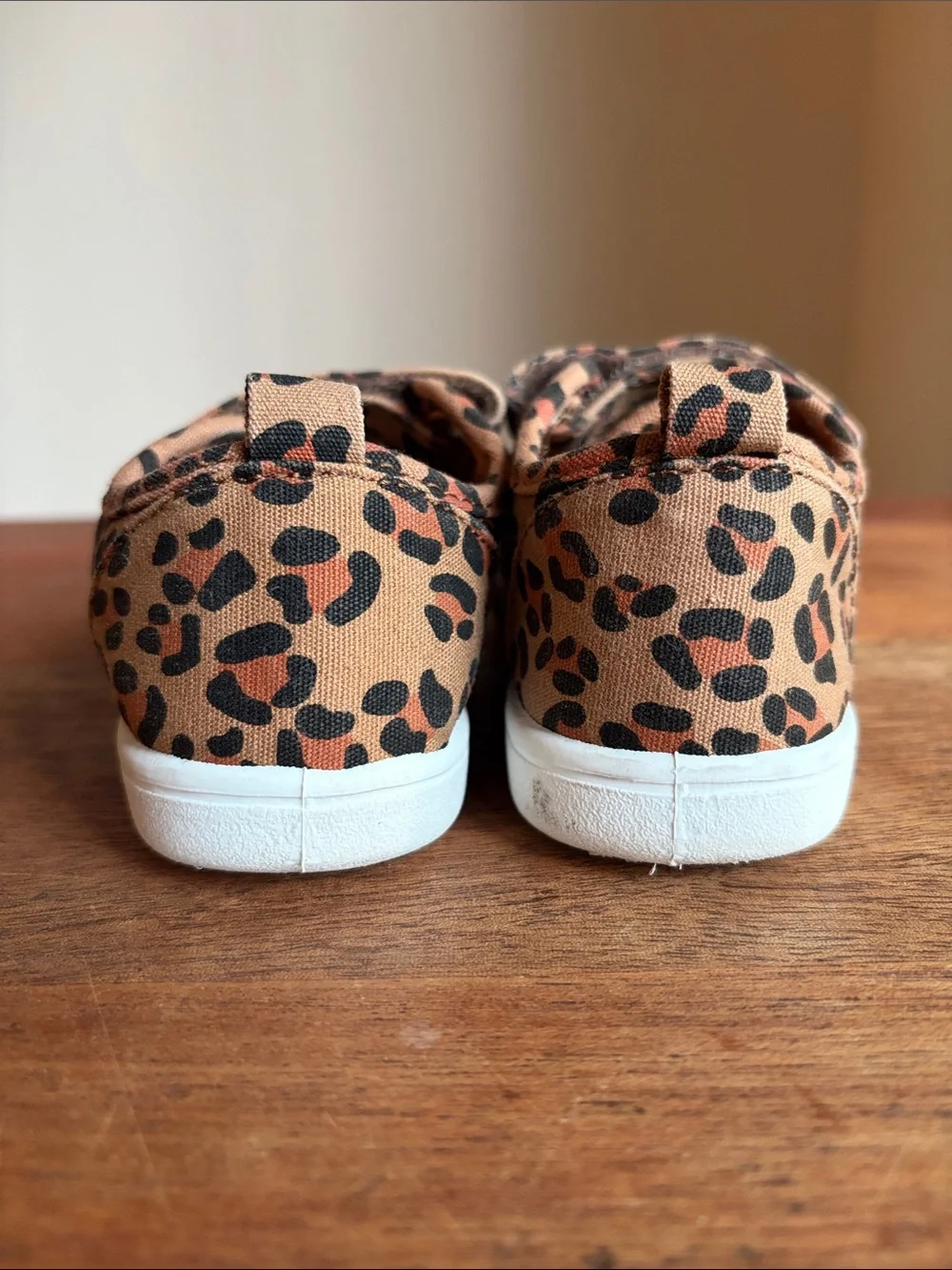 Cat& Jack Leopard Print Kids Velcro Sneakers - Brown